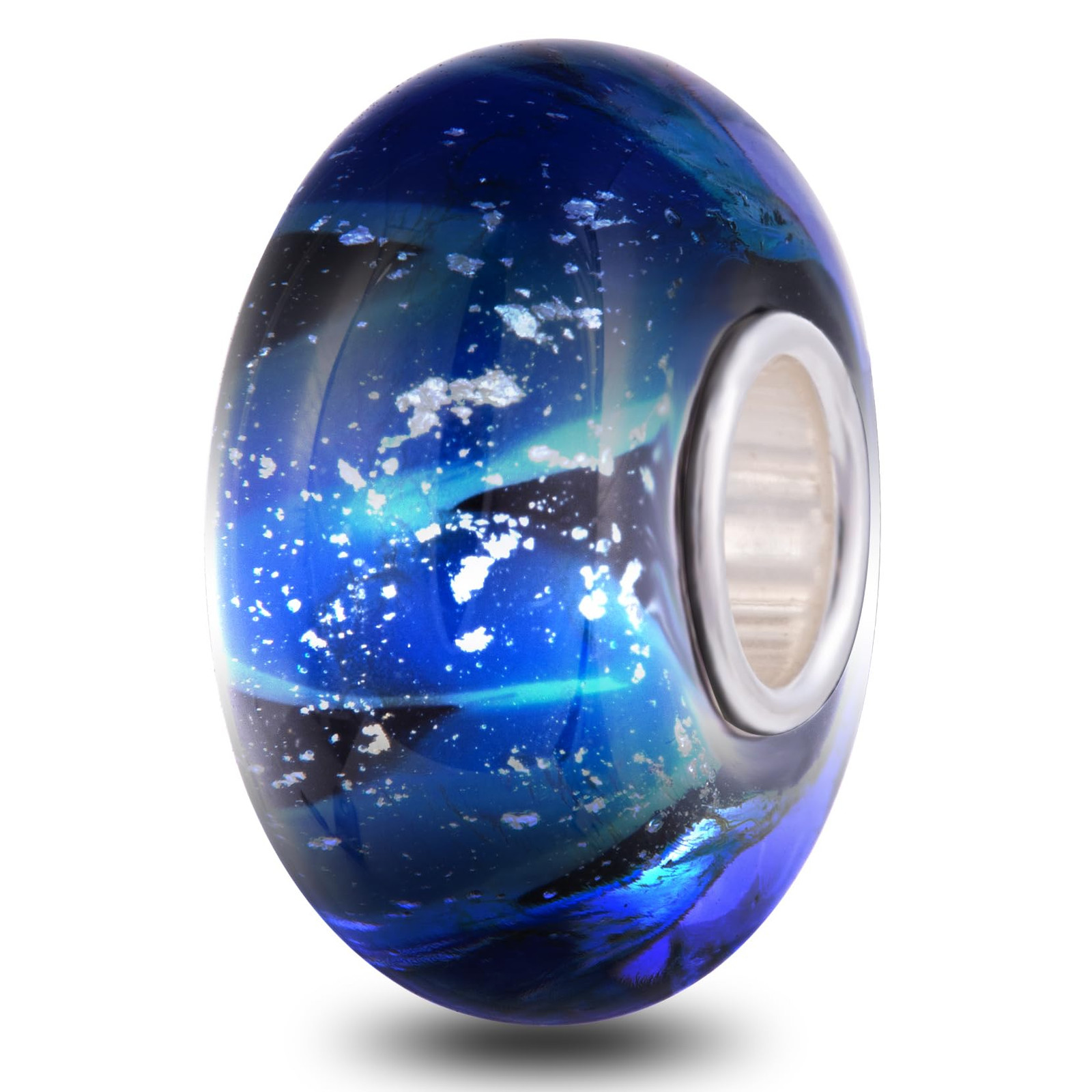 Northern Lights Charms Handcrafted with Red-Hot Murano Glass Bead Magic