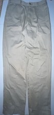 Tommy Hilfiger Pants Mens 32x34 Cotton Tan Khaki Chino Straight Leg Cuffed