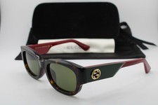 NEW GUCCI GG 1667SK 002 M HAVANA GREEN RED GOLD AUTHENTIC SUNGLASSES 54-20