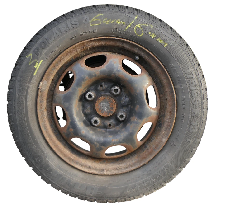 2x VW Polo 6N2 Lupo Felgen 175/65R13 80T Reifen M+S Winterrreifen ca. 6mm - Bild 3 von 4