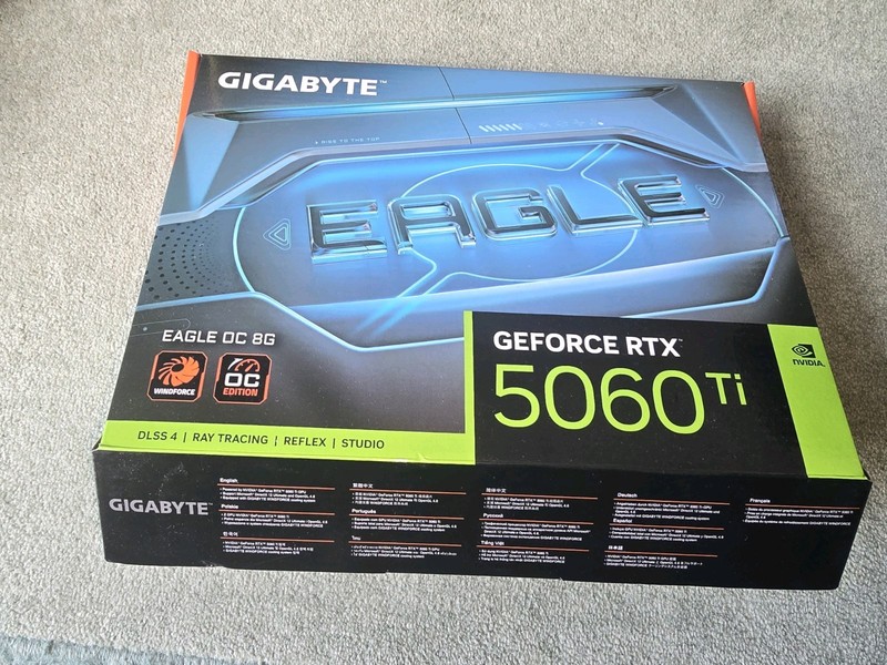 GIGABYTE GeForce RTX 5060 Ti EAGLE OC 8G Graphics Card - 8GB GDDR7, 128bit, PCI-