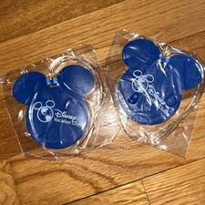Disney Vacation Club DVC Mickey Shaped Luggage Tags Set 2