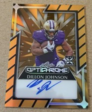2024 Leaf Dillon Johnson Autograph Optichrome Gold Refractor RC 1/1 Washington