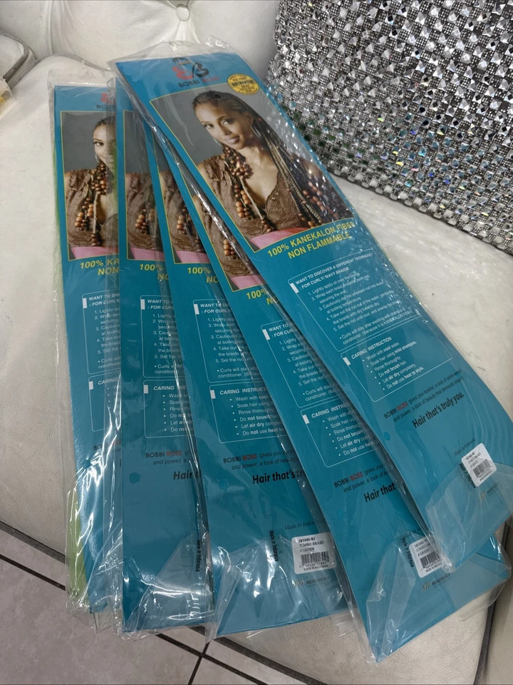(PAQUETE DE 5) TRENZADO CABELLO BOBBI BOSS 100% TRENZA JUMBO KANEKALON #120 VERDE NUEVO Foto 2 de 2