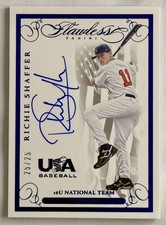 2016 Panini Flawless Richie Shaffer 16U National Team Auto RWB 25/25
