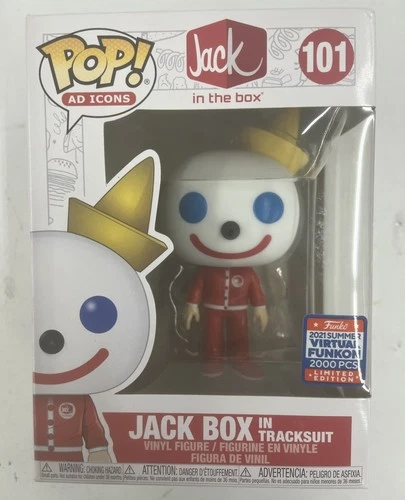 Funkon 2021 Funko Pop Jack In The Box In Tracksuit EXCLUSIVE 2000 LE MINT