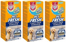 Arm  Hammer Pet Fresh Carpet Odor Eliminator 16.3 Ounce Pack of 3 , White