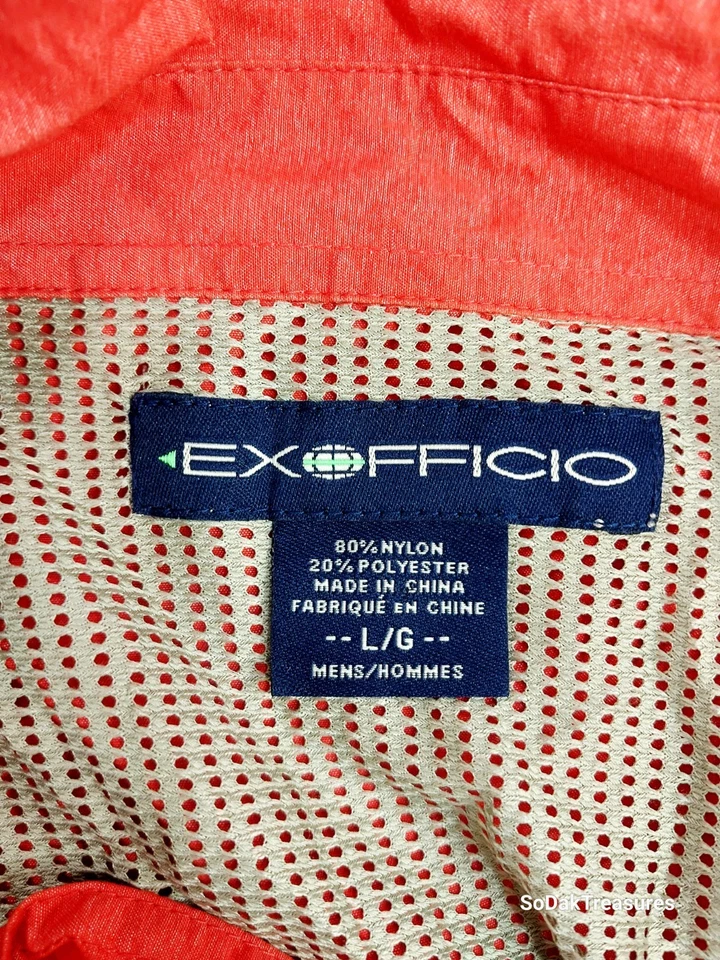 Exofficio Mens L Fishing Hunting Performance Vented Shirt LONG ROLL UP SLEEVE - Image 4 of 4