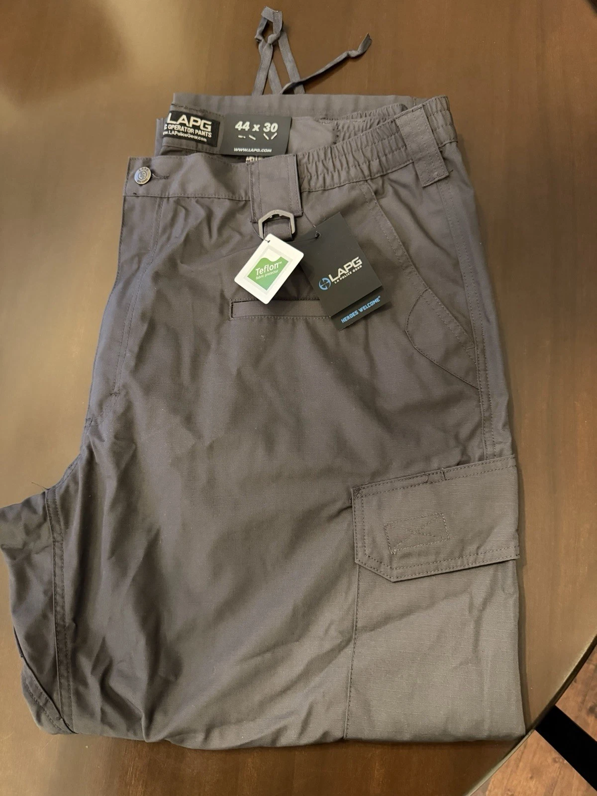 LA Police Gear Men’s Basic Operator Tactical Cargo Pants Charcoal 44 X 30 NWT