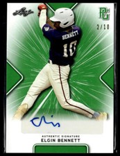 2021 Leaf Perfect Game Nat. Showcase #BA-EB1 Elgin Bennett Auto Green #/10