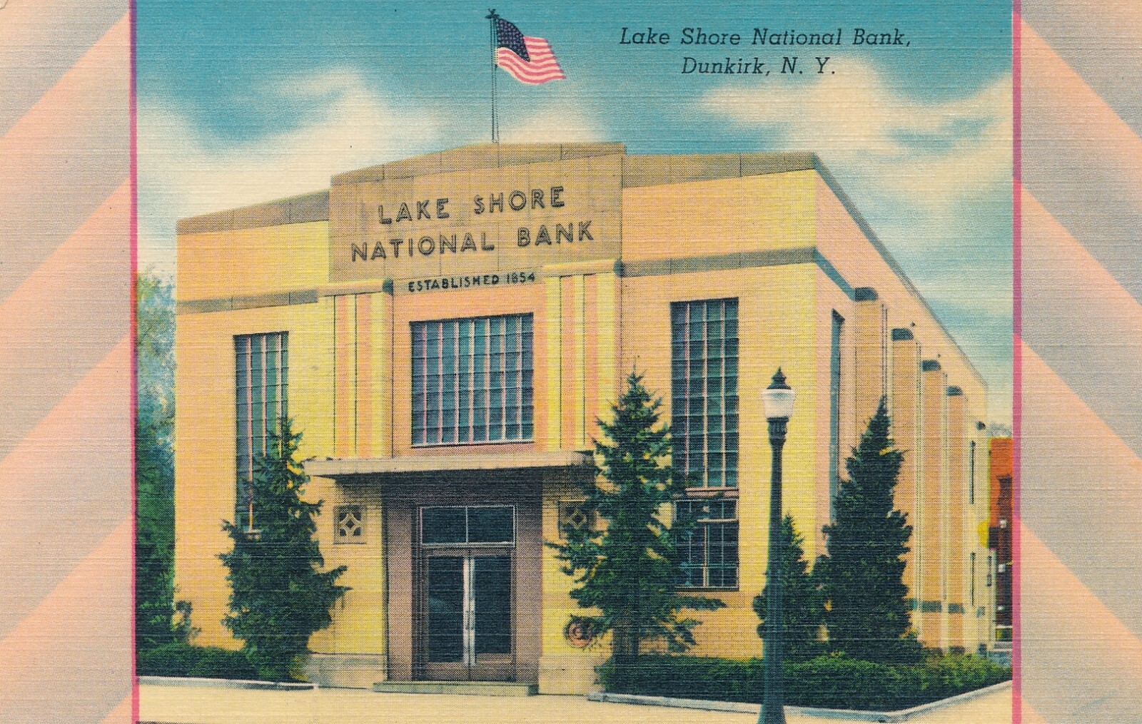 Unmailed linen Lake Shore National Bank Dunkirk New York NY 303 eBay