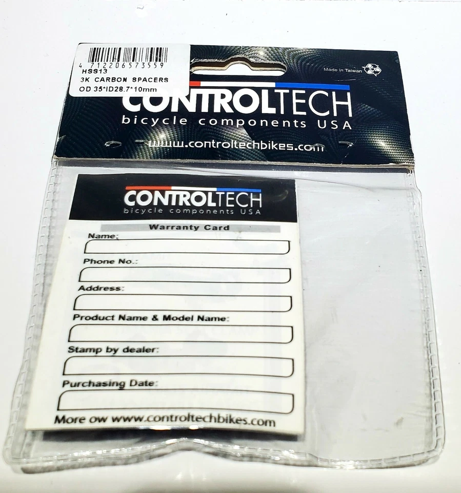 Componente de bicicleta ControlTech espaciador de carbono 3K, 10 mm Foto 2 de 2