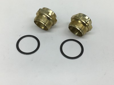 2 PACK HOLLEY CARBURETOR FUEL BOWL INLET FITTING 7/8''-20 FITS 3/8'' LINE 26-26