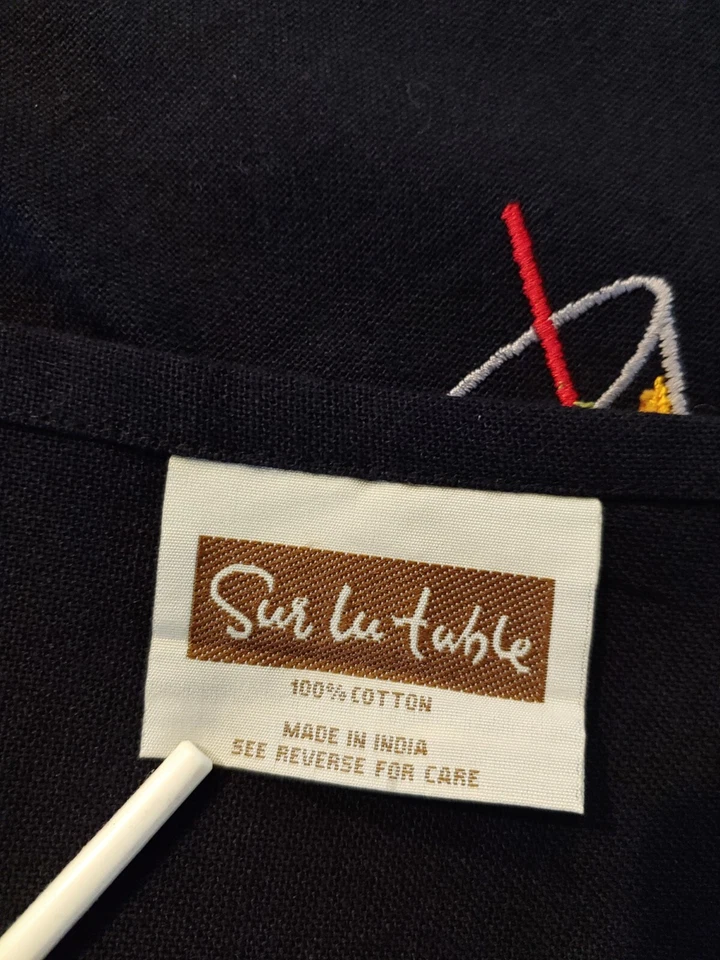 2 toallas de cocina bordadas Martini a lunares con volantes de algodón Sur La Foto 3 de 4