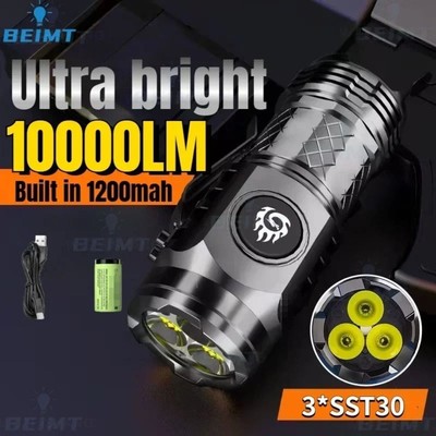 Super Strong Illumination Thumb Flashlight ABS Led Flashlight