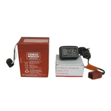 Power Wheels 00801-0712 Red Battery And Charger Combo 6V Fisher Price Genuine