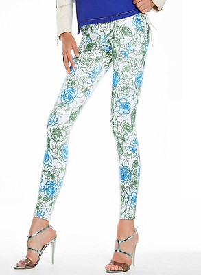 JEGGINGS / LEGGINGS SISI stretch con tasche vere dietro art. Y323SI FLORAL  PRINT | eBay