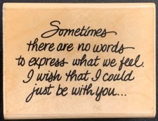 Stampendous No Words I Wish That I Could Just Be With You Rubber Stamp