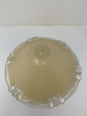 Vintage Glass Art Deco Ceiling Light Shade Antique Cover Single Hole