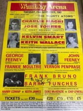 Frank Bruno signed original fight poster 1982 V Barry Funches direct reduced