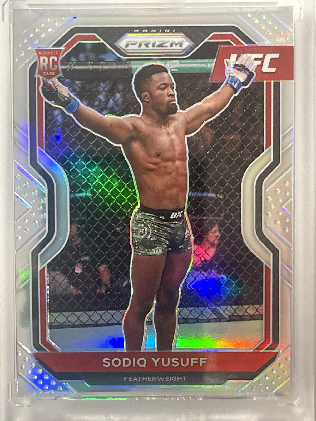 2021 Panini Prizm UFC Prizms Silver #71 Sodiq Yusuff