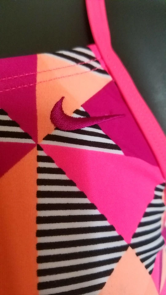 NIKE Girls Kids Youth Size10 Multicolor Geo Print Tank Top Racerback T Shirt $46 - Image 2 of 4