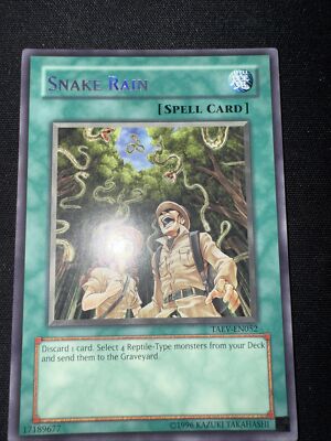 YUGIOH Snake Rain TAEV-EN052 SECRET LETTER Rare MISPRINT LP | eBay
