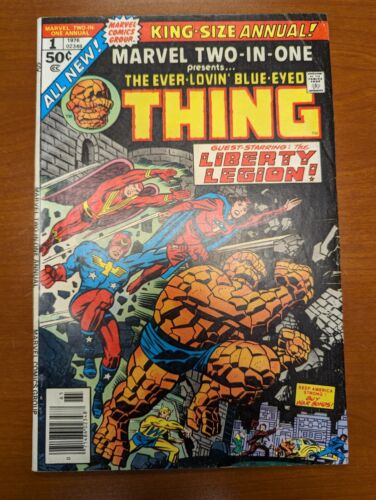 Marvel Two-in-One King Size Annual #1 - 1976 - In perfette condizioni - Liberty Legion - The Thing!  - Foto 1 di 8
