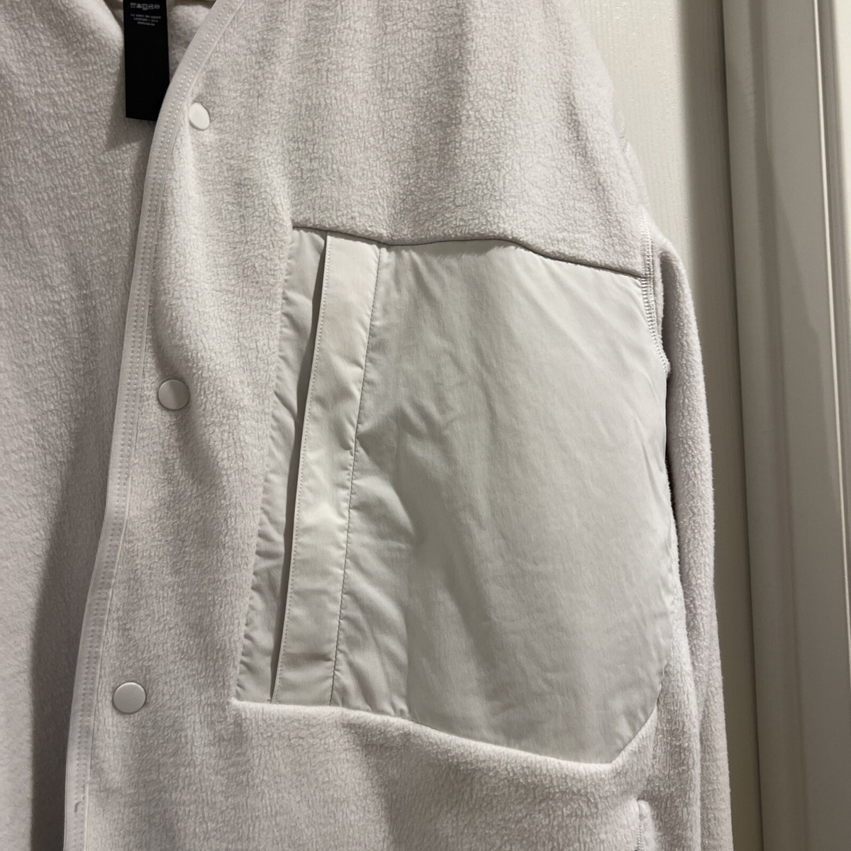 NWT Lululemon Men's Fleece Snap-Front Cardigan Sweater Light Vapor