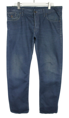 G-Star Morris Low Straight Jeans Mens W34/L34 Blue Denim Buttons Fly Faded