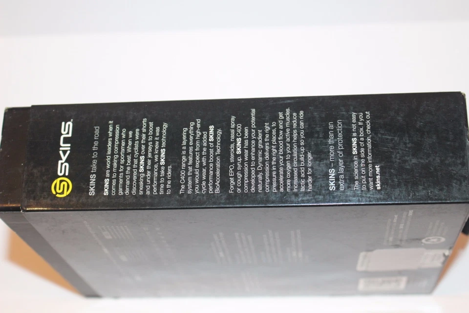 SKINS Cycle C400 Men's Compression Long Sleeve Top Baselayer Size S WHITE  NEW - Image 4 of 4