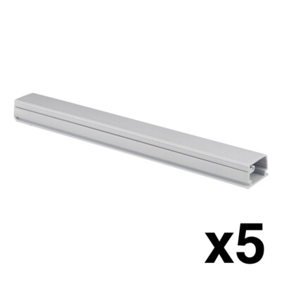 Construct Pro  Raceway Cable Covers (5-Pack, 4ft Section x .87-inch, White)