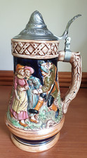 MUSICAL CERAMIC LIDDED GERMAN BEER STEIN 