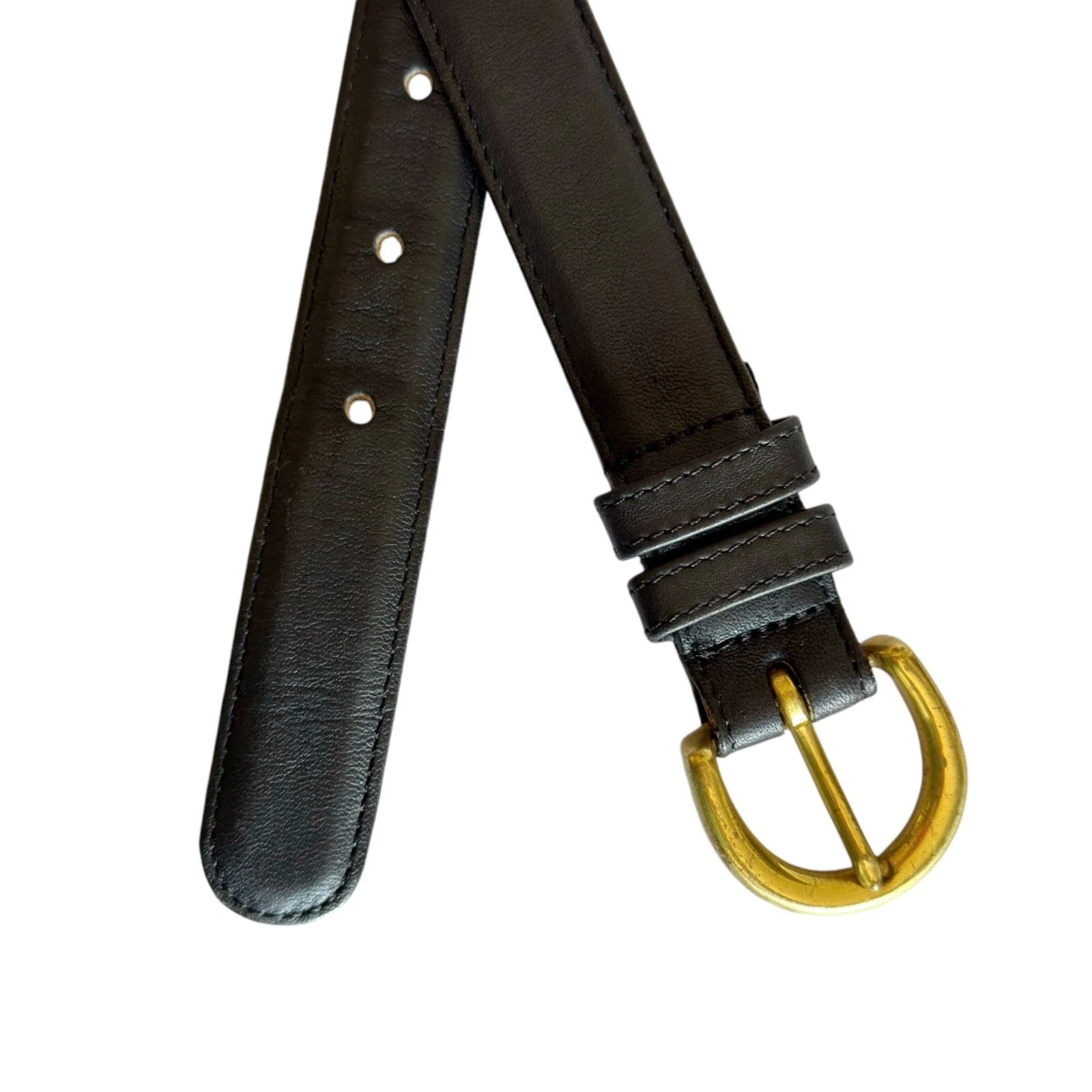 Cintura uomo Coach classica in pelle con fibbia grande in ottone