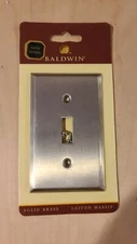 Baldwin Brass Single Toggle Switch Wall Plate Cover 4751-150-CD Satin Nickel