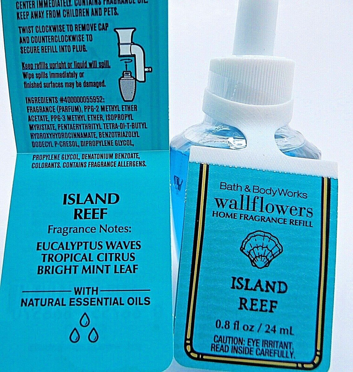 BATH BODY WORKS ISLAND REEF WALLFLOWERS HOME FRAGRANCE REFILL