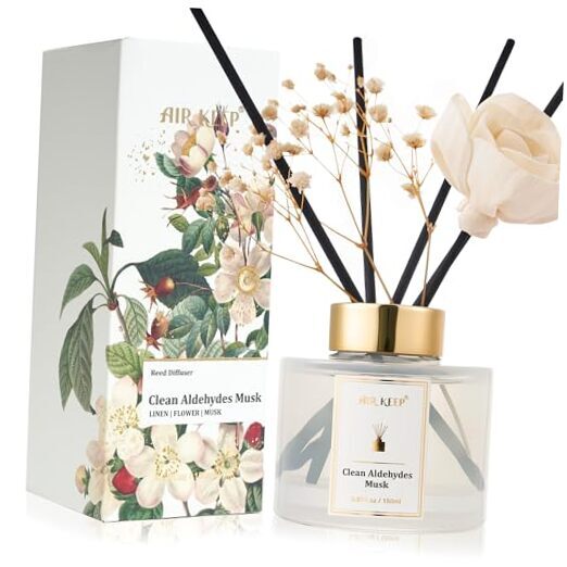 Flower Reed Diffuser Set Flower Scented Oil Reed Diffusers Clean Aldehydes Musk