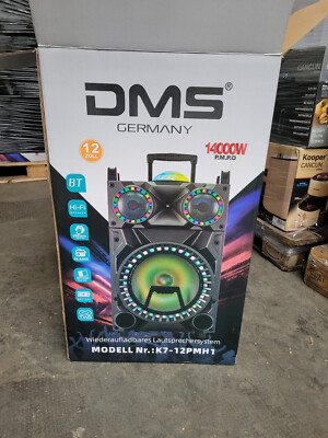 Wiederaufladbares Lautsprechersystem DMS mit Disko LED Lichteffekte