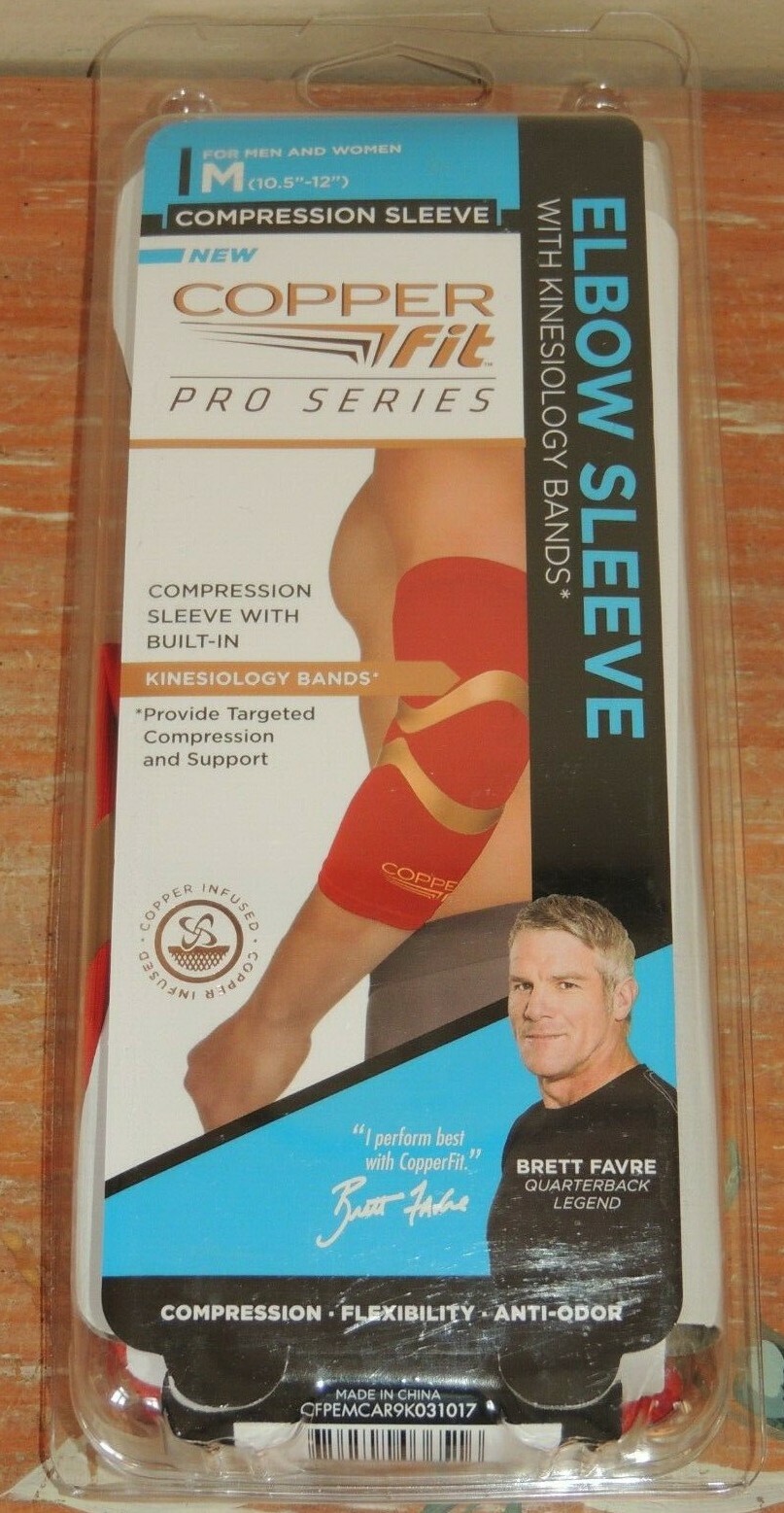 NEW COPPER FIT PRO SERIES RED PERFORMANCE COMPRESSION ELBOW SLEEVE