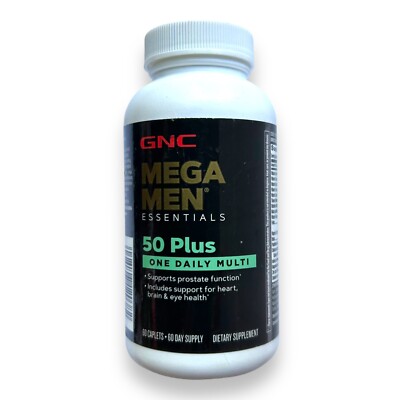 GNC - Mega Men Multivitamins, 50 Plus One Daily - 60 Caps, Exp: 06/2025 