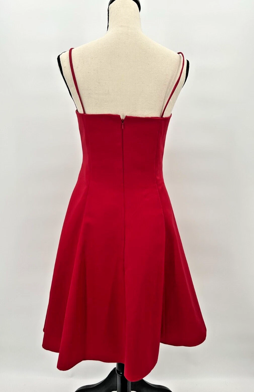 Abito in raso rosso San Valentino ~ vestibilità e svasatura con spalline ~ damigella d'onore formale ~ taglia 4 6