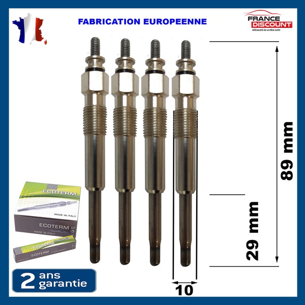 4 Kerzen Von VorwäRmung FüR 1.9D Antriebsmotor DW8 206 306 Xsara Partner 1,9L-image