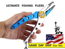 Aluminum Fishing Pliers Braid Cutter Hook Remover Tackle Tool with Case