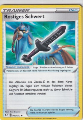 Pokemon Karte Shining Fates 62/72 Rostiges Schwert deutsch