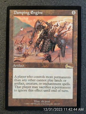 Damping Engine Urza's Legacy un-played   Artifact Rare MAGIC MTG CARD (DS3D1C2)