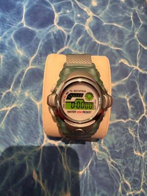 Bijoux Terner Sport watch womens. Light green blue.