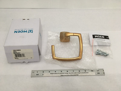 (1) NEW Moen Voss Towel Ring - BRUSHED GOLD - YB5186BG (gen cosmetic) - READ