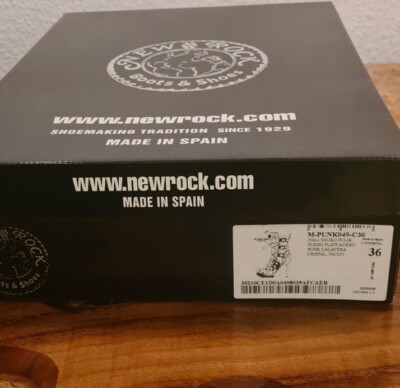 New Rock Stiefel Gr. 36 M-PUNK049-C30 Echtleder Plateaustiefel Steampun