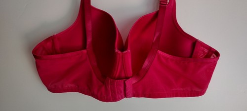 SERENADA 44C CHERRY PINK FULL FIGURE COVERAGE LIGHTLY LINED UW WIDE STRAPS BRA - Picture 6 of 16