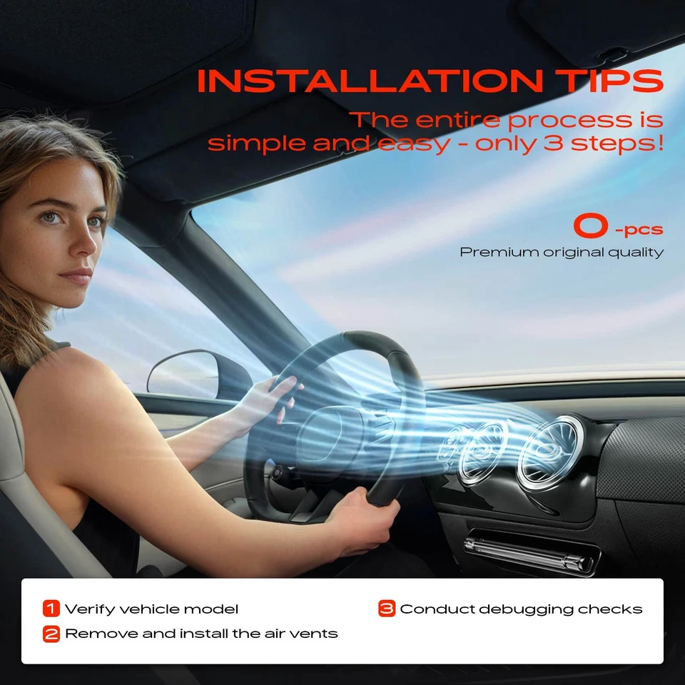 Ventilación de aire delantera negra para Audi A3 A3 Quattro 17-20 A3 Sportback e-tron S3 Foto 4 de 4